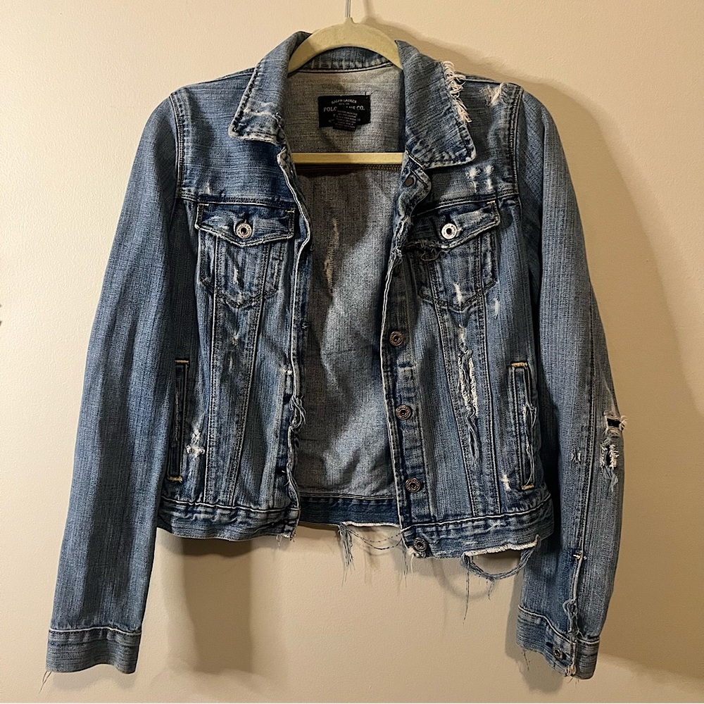 Distressed Ralph Lauren Jean Jacket